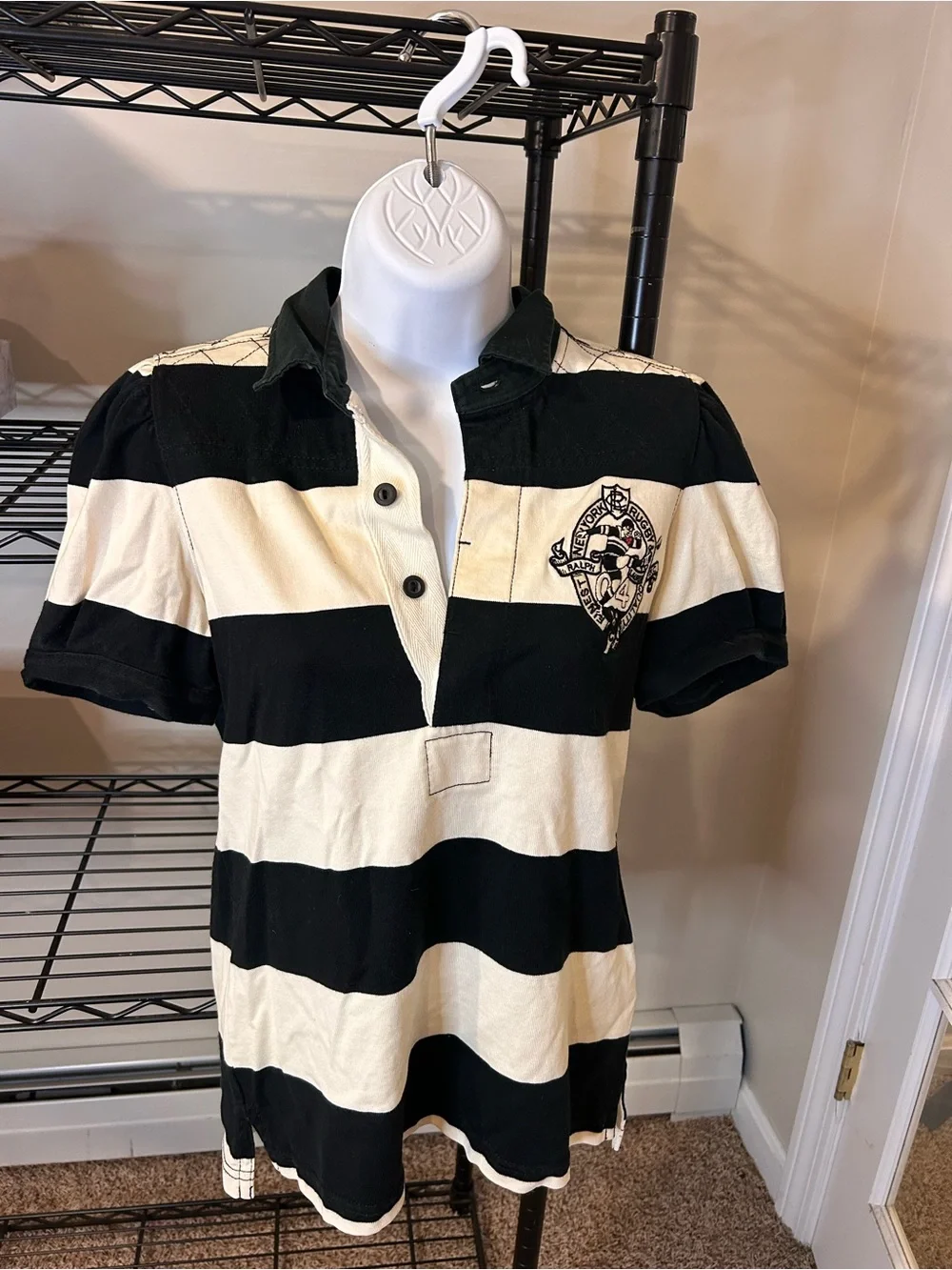 Ralph Lauren Rugby Short Sleeve Striped Rugby Polo Shirt
